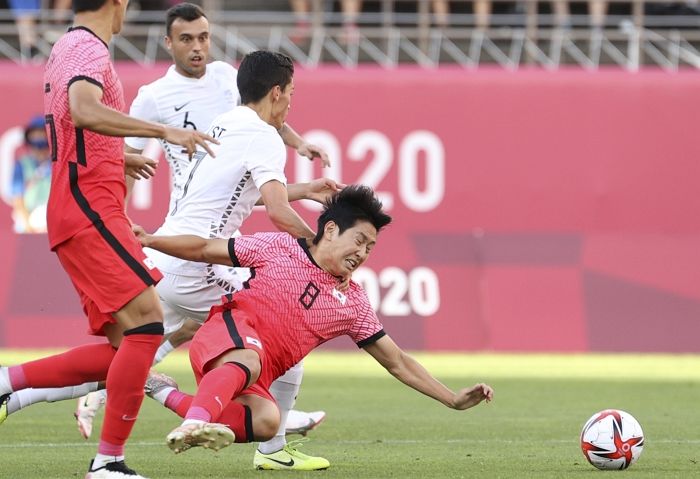 올림픽 축구대표팀, 조별리그 첫 경기서 뉴질랜드에게 0-1 패배