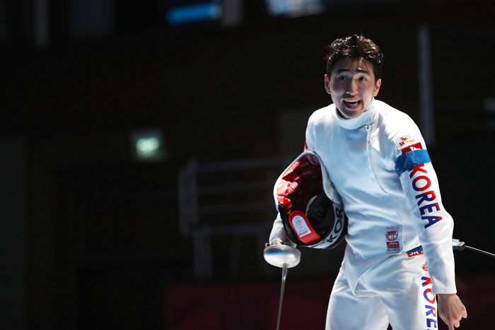 펜싱 에페 박상영, 세계랭킹 1위에 패배···4강 진출 실패