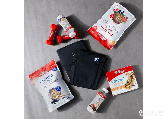 농심켈로그 프로틴, 배럴핏과 콜라보레이션 레깅스 출시