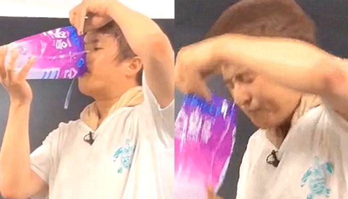 태어난 김에 사는 남자 ‘기안84’가 폭염에 얼음물 마시는 방법 (영상)