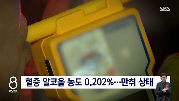 ‘음주운전 적발’ 키움 송우현, 혈중알코올농도 ‘0.202%’ 만취 상태