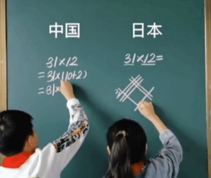중국·일본 초등학생이 두 자릿수 곱셈을 하는 독특한 방법