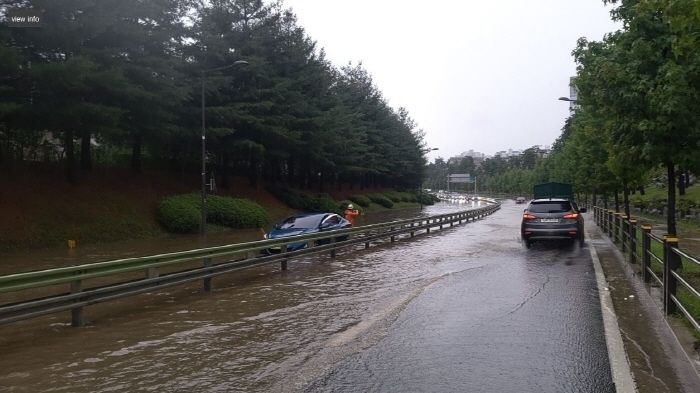 오늘(18일)자 갑자기 쏟아진 ‘폭우’에 물바다된 강릉 상황