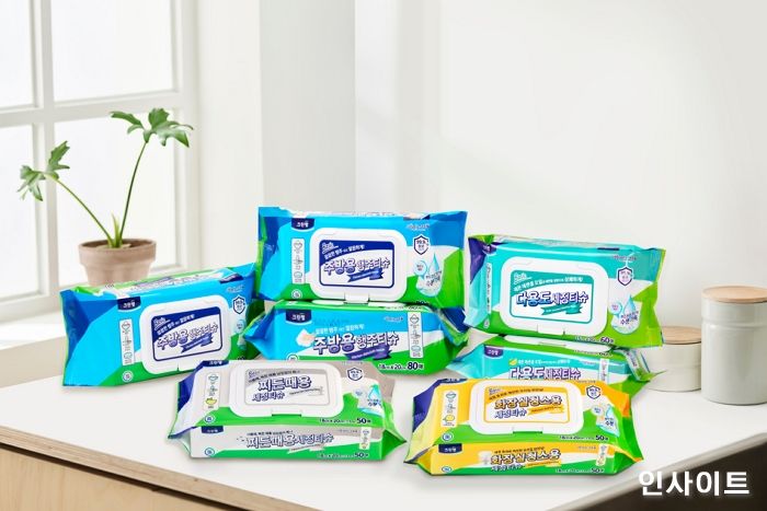크린랲, 뽑아 쓰는 청소티슈 4종 출시