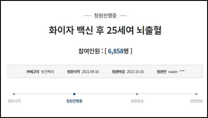 “화이자 맞고 두통 호소하던 25살 조카, 두통약만 며칠 먹다 의식불명”