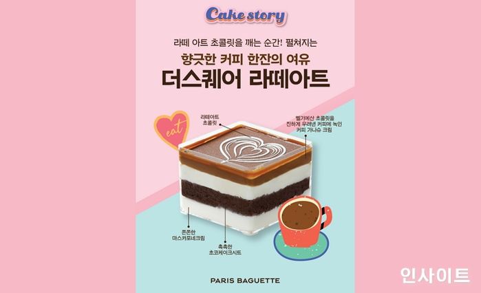 파리바게뜨, ‘케이크 스토리’ 신제품 ‘더 스퀘어 라떼아트’ 출시