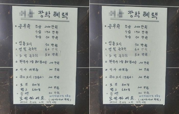 어느 건물주가 시험 합격한 원룸 청년들에게 주겠다며 내건 ‘갓물주 장학금’