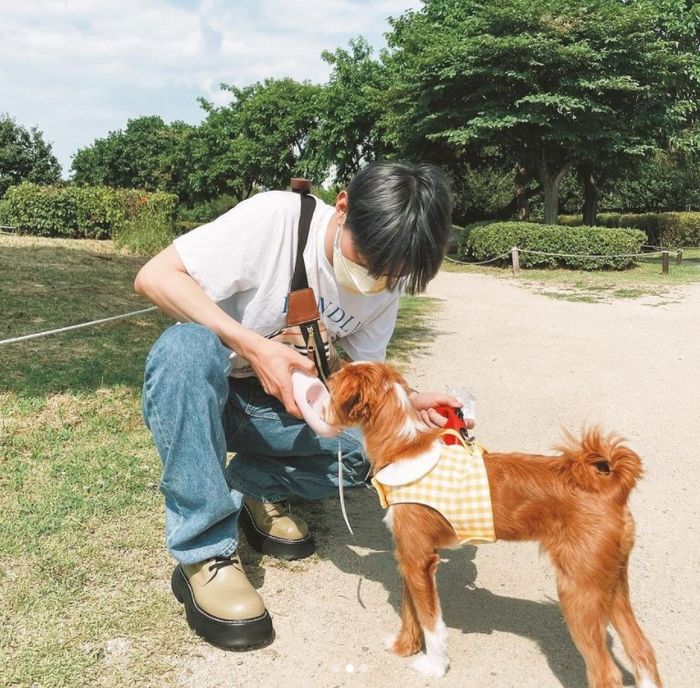 산책 도중 반려견 보고 “어디서 왔어요?” 묻는 꼬마 말에 윤지성이 감동한 이유