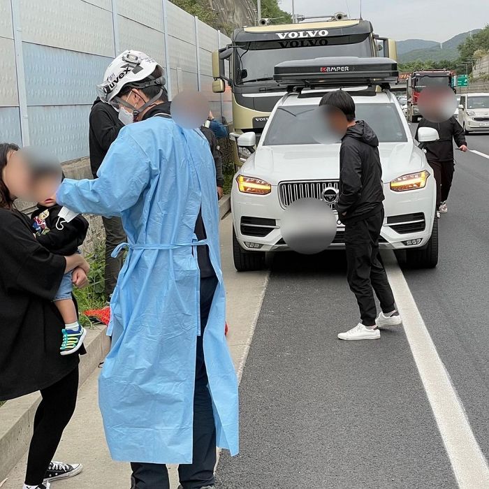 ‘셋째 임신’ 비글부부 하준맘, 25톤 트럭 추돌사고 당시 현장 공개...“차 바꿔탄 게 기적”