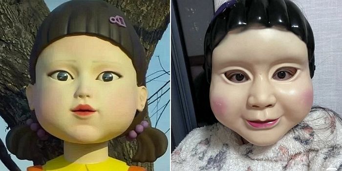 소름 돋는 비주얼로 할로윈에 친구 놀래주기 딱 좋은 ‘오징어 게임’ 술래인형 가면