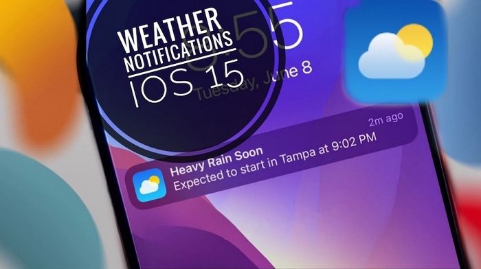 아이폰 iOS 15 업데이트 하면 당신이 있는 곳에 ‘눈·비’ 올 때 미리 알려준다