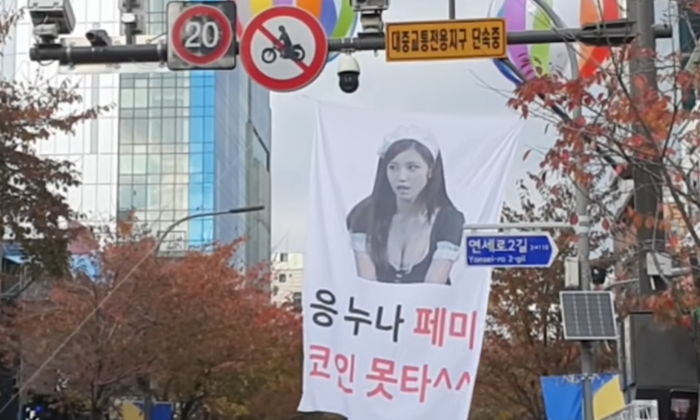 “페미 코인 못 타”...여가부 폐지 촉구하는 ‘신남성연대’ 시위에 등장한 전효성 사진