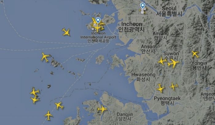 오늘(18일) 수능 영어 듣기 평가 위해 인천 상공서 ‘뱅절부절’ 떠돌고 있는 비행기들 상황