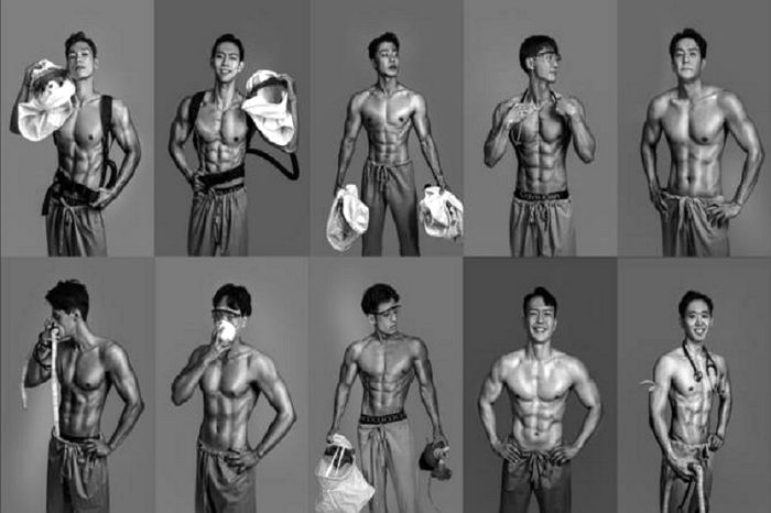 서울아산병원 응급실 간호사들이 ‘기부 달력’에서 보여준 식스팩 복근 클래스