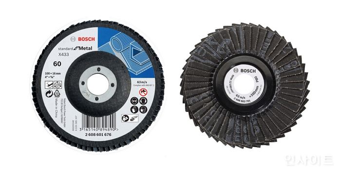보쉬 전동공구, 금속 자재 고속·모서리 연마 특화된 4인치 플랩 디스크 2종 출시