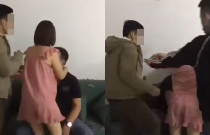 ‘불륜 현장’ 급습한 남편이 내연남 때리려 하자 온몸으로 막는 아내