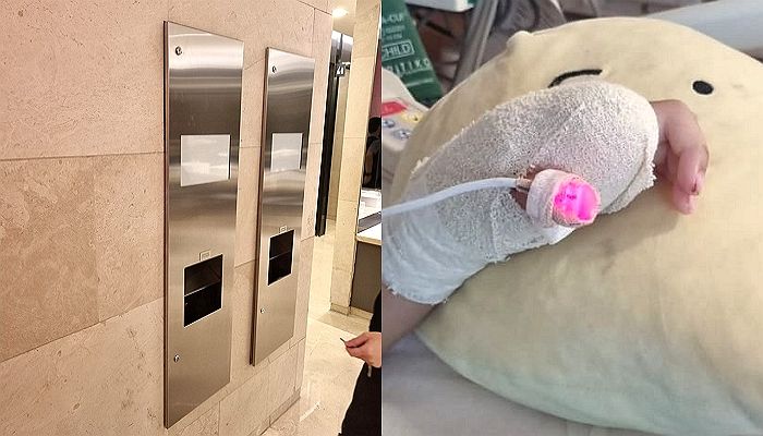 화장실 ‘핸드 드라이어’ 입구 가까이 손 갖다 댔다가 손가락 절단된 5살 소녀