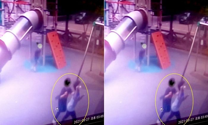 “아파트단지 놀이터에서 9살 아들에 ‘묻지마 폭행’하고 도망간 가해 아동을 찾습니다”