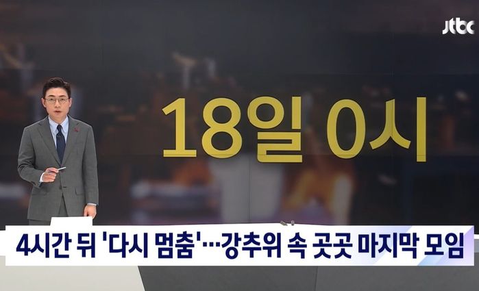 거리두기 강화 2시간 앞두고 ‘불금’ 즐기려 마지막 모임하는 사람들