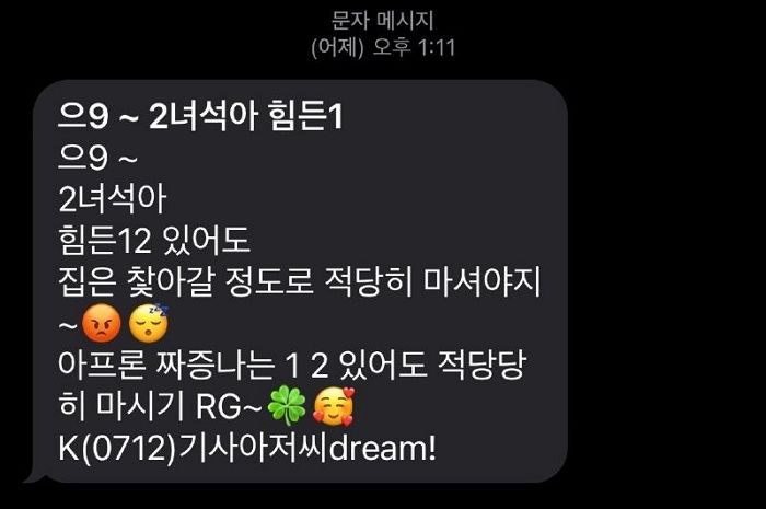 여성 고객 연락처 몰래 저장한 대리기사가 다음날 보낸 소름 돋는 문자 메시지 (내용)