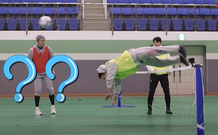 족구 중 ‘선’ 세게 넘는 모습으로 시청자 빵 터트린 ‘유도선수 출신’ 조준호 (영상)