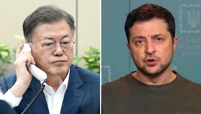 문재인 대통령, 우크라이나 대통령과 통화...“한국, 전쟁 겪어 슬픔 깊이 공감”