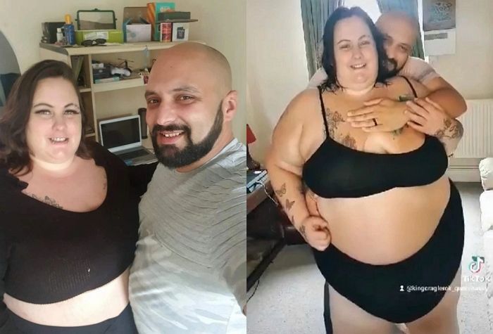“171kg 뚱뚱해도 예쁘다”는 남편 말에 속옷만 입고 틱톡 영상 찍는 여성 (영상)