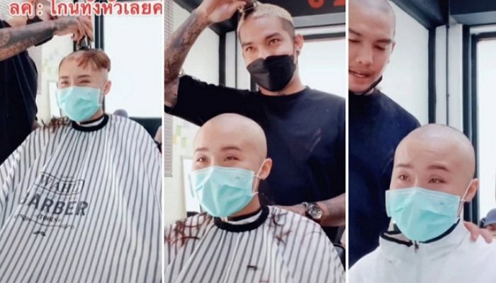 ‘암 투병’ 여성이 머리 밀러 오자 같이 ‘삭발’해준 미용사