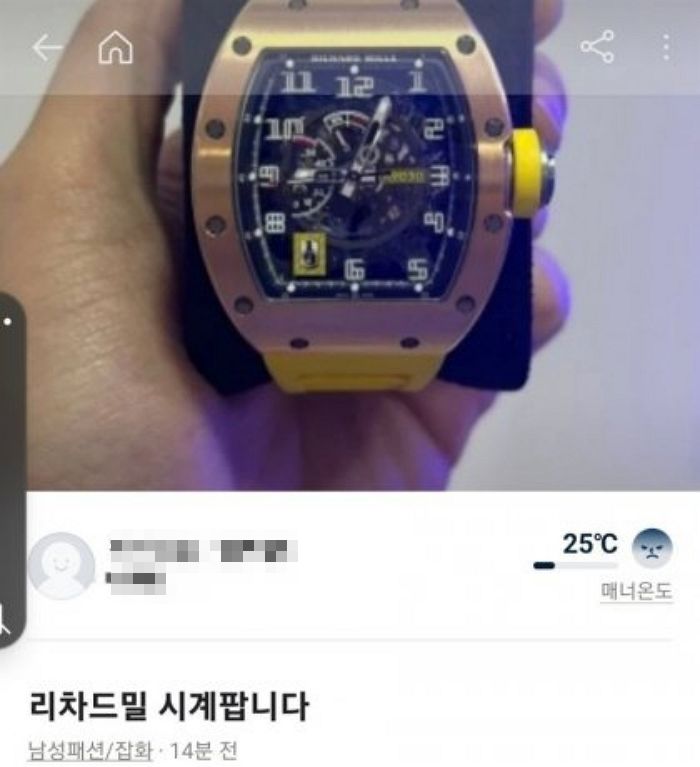 3억 7500만원짜리 시계 ‘경찰’ 대동해 거래하겠다는 ‘당근마켓’ 판매자