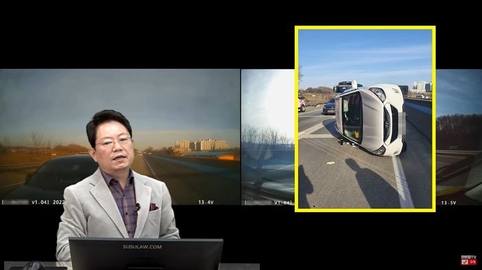 고속도로서 사고 내 앞차 뒤집혔는데 사과 한마디 없이 사라진 운전자 (영상)