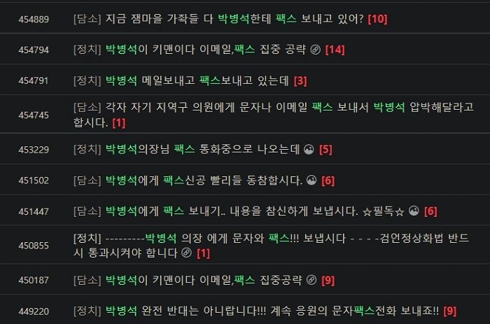 국회의장 업무 못 보게 하루 1000번씩 ‘팩스·문자 테러’ 중인 민주당 ‘개딸’ 지지자들