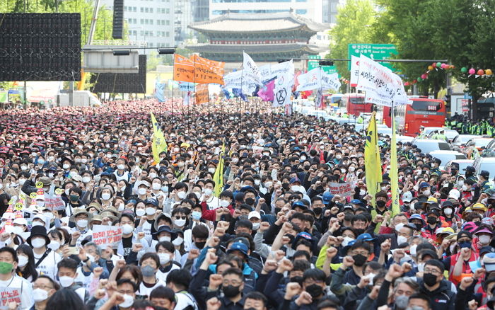 尹 정부 출범...민주노총, 다음달 서울시청서 ‘반미 집회’ 개최 예고