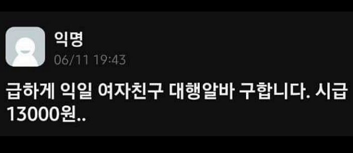 친구 커플과 에버랜드 가기로 해 ‘시급 1만3천원’ 여친대행 알바 구하는 에타 솔로남