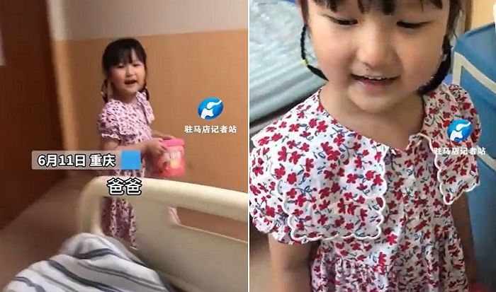 ‘다리 절단’한 아빠 보고 놀라 눈물 흘리면서도 “이제 내가 아빠 발이 되어줄게” 약속한 딸