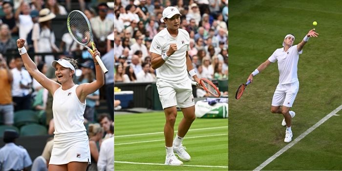 휠라가 후원한 선수 윔블던 복식 우승했다