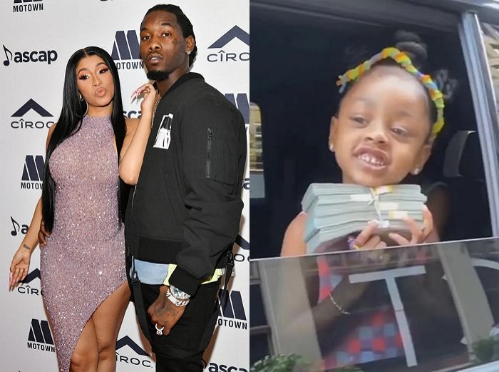 4살 딸 생일선물로 6500만원 ‘현금 다발’ 선물한 카디비♥오프셋 (영상)