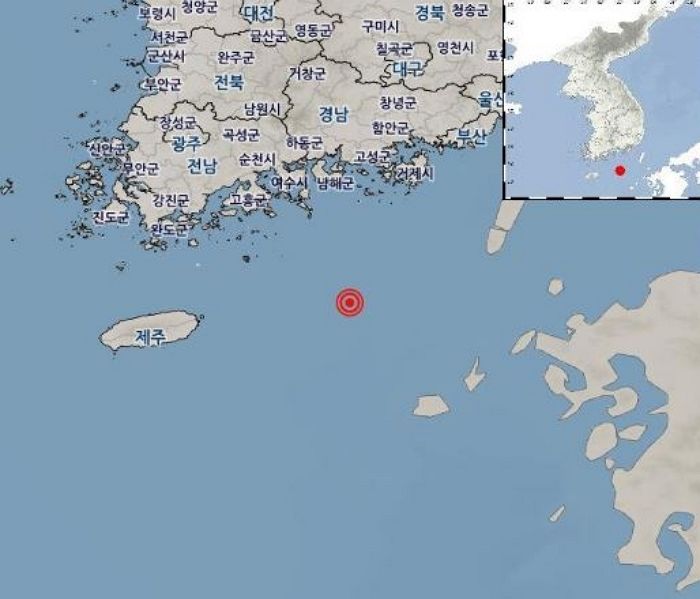 기상청 “전남 여수 거문도 동남동쪽서 규모 2.1 지진 발생”
