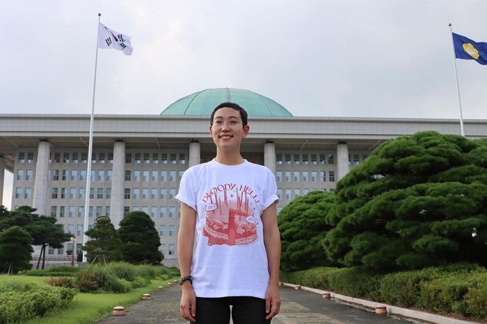 정의당 장혜영, 생리 티셔츠 인증샷 공개하며 ‘월경권 보장’ 관심 촉구