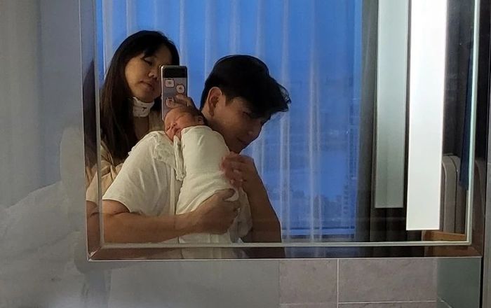 홍현희♥제이쓴 부부, 아들 ‘똥별이’ 안고 세 식구 함께 찍은 사진 최초 공개