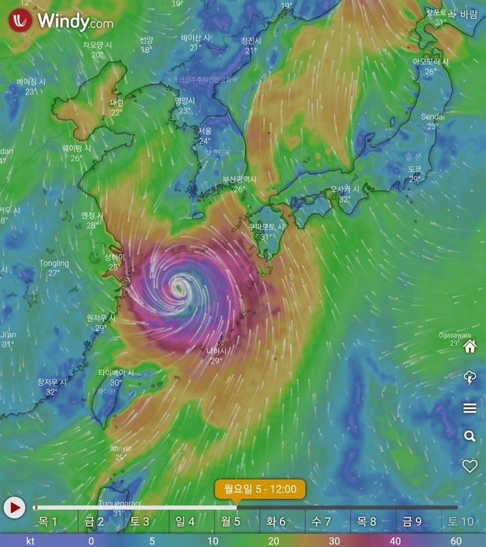‘태풍 힌남노’ 커지는 모습을 슈퍼컴퓨터가 예측하자 정말 심각한 장면이 펼쳐졌다