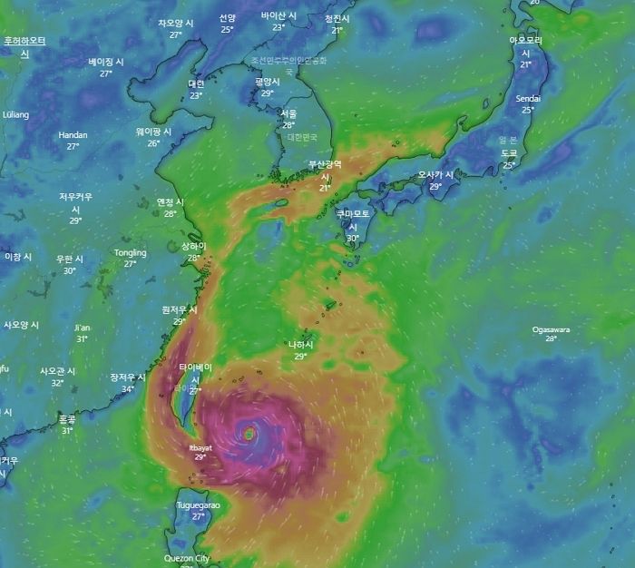 힌남노 경로 바꿔 대한민국 대도시 ‘OO’ 지나간다고 하자 “친구야, 살아서 만나자”