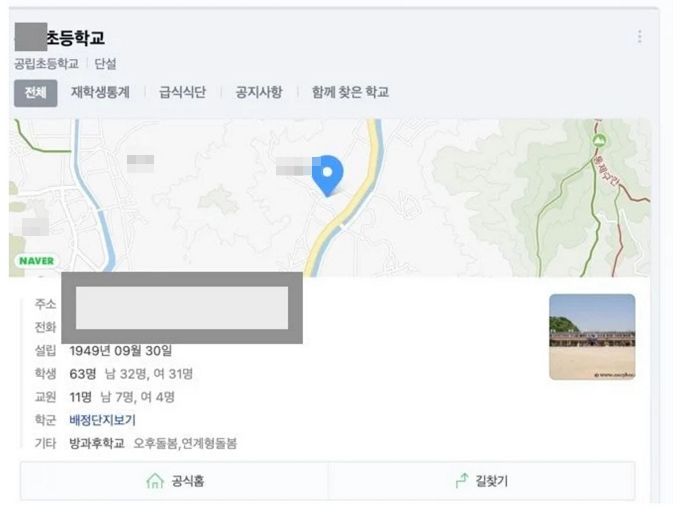 네이버에 당신이 나온 ‘초등학교’ 검색하면 99%가 충격받는다 (결과 내용)