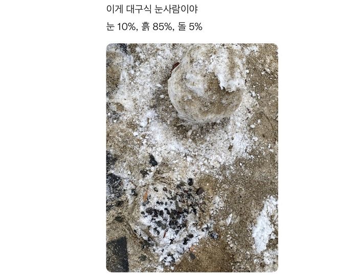 겨울에 눈 잘 안 오는 대구 현지인들이 만드는 ‘쿠앤크 눈사람’