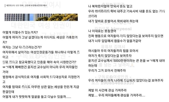 ‘보이루’ 여성 혐오 표현 아니란 법원 판결에 ‘윤지선 위한 모금활동 하자’는 여초 회원들