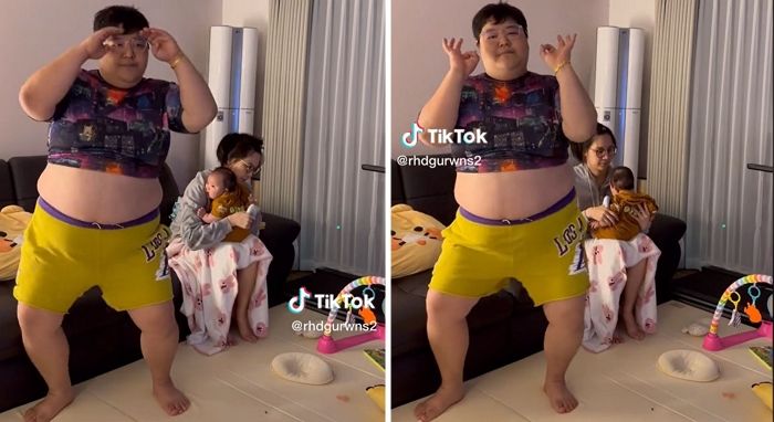 “공혁준이 임신한 듯”...육아로 지친 아내 옆에서 크롭티 입고 섹시 댄스 추는 147kg 공혁준 (영상)