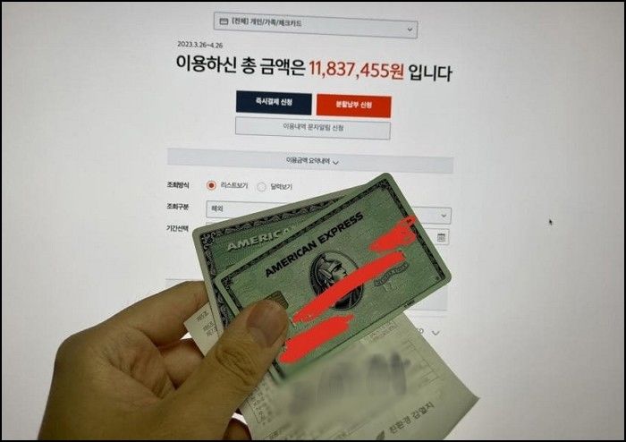 “온커에 프리미엄 카드 자랑하면서 번호 안 가렸다가 1천 만원 넘게 결제됐습니다”