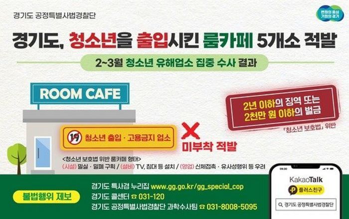밀실에 여고생과 성인 남성 함께 입실...불법 ‘룸카페’ 무더기 적발