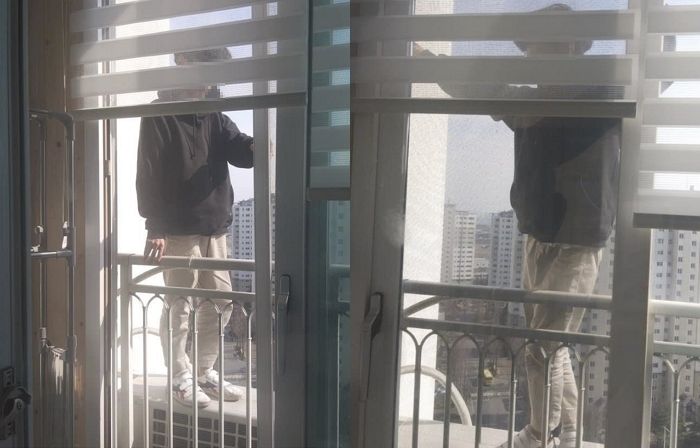 전 여친이 만나주지 않자 ‘아파트 16층’까지 기어올라간 남성 영상의 진실