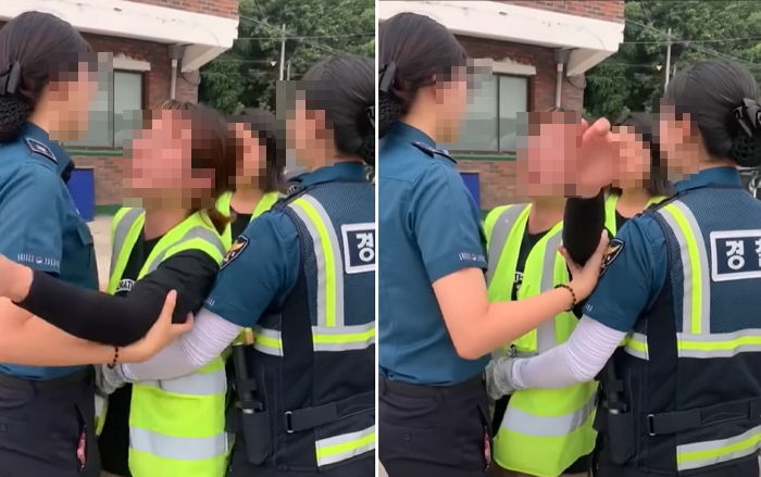 농장 닭 구출한다며 데려갔다가 경찰 출동하자 ‘몸싸움’ 하는 한국 비건 운동가들