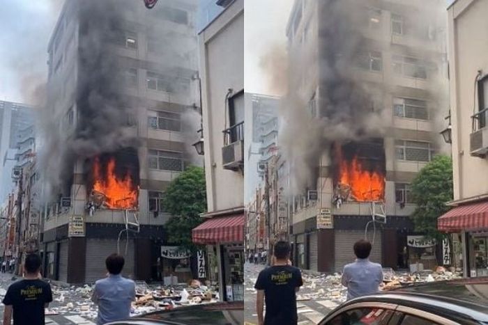 가스 냄새 맡고도 무시하고 ‘담뱃불’ 붙여 식당 폭발하게 만든 무개념 점장 (현장 영상)